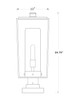 Z-LITE 595PHBS-SQPM-BK 1 Light Outdoor Pier Mounted Fixture, Black