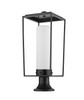 Z-LITE 595PHBR-553PM-BK 1 Light Outdoor Pier Mounted Fixture, Black