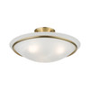 LIVEX LIGHTING 4824-01 Antique Brass 3-Light Semi-Flush