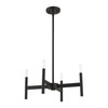 LIVEX LIGHTING 51174-04 Black 4-Light Chandelier