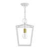 LIVEX LIGHTING 49432-03 White 1-Light Square Lantern
