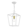 LIVEX LIGHTING 49432-03 White 1-Light Square Lantern