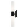 LIVEX LIGHTING 10102-04 Black ADA 2-Light Vanity Sconce