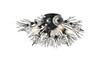 Elegant Lighting 2500W19BK Vera 19 inch crystal starburst wall sconce in black