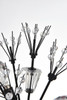Elegant Lighting 2500W19BK Vera 19 inch crystal starburst wall sconce in black