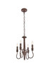 Living District LD7042D14WOK Flynx 4 lights pendant in weathered oak