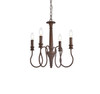 Living District LD7043D17WOK Flynx 4 lights pendant in weathered oak