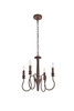 Living District LD7043D17WOK Flynx 4 lights pendant in weathered oak