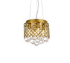 Living District LD520D10BR Tully 4 lights pendant in brass