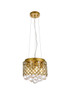 Living District LD520D10BR Tully 4 lights pendant in brass