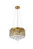 Living District LD520D13BR Tully 4 lights pendant in brass