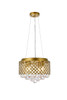 Living District LD520D13BR Tully 4 lights pendant in brass