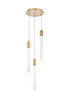 Elegant Lighting 2067D16SG Weston 3 lights pendant in satin gold