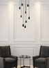 Elegant Lighting 2067D24BK Weston 9 lights pendant in black