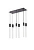 Elegant Lighting 2066D32BK Weston 6 lights pendant in black