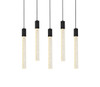 Elegant Lighting 2066S36BK Weston 5 lights pendant in black