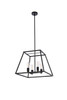 Living District LD720D20BK Declan 20 inch pendant in black