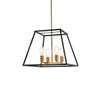 Living District LD720D20BRK Declan 20 inch pendant in black and brass