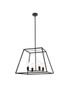 Living District LD720D24BK Declan 24 inch pendant in black