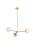 Living District LD647D32BR Briggs 32 inch pendant in brass with white shade