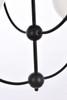 Living District LD653D30BK Lennon 31.5 inch pendant in black with white shade