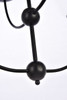 Living District LD652D30BK Lennon 31.5 inch pendant in black with clear shade