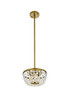 Elegant Lighting 1114D10BR Gianna 10 inch pendant in brass