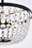 Elegant Lighting 1114D13BK Gianna 13 inch pendant in black