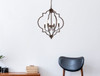 Living District LD7065D20WOK Sandara 4 lights pendant in weathered oak