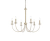 Living District LD7041D32WD Brielle 6 lights pendant in weathered dove