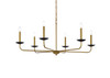 Living District LD812D42BRK Cohen 42 inch pendant in black and brass