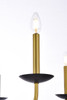 Living District LD812D42BRK Cohen 42 inch pendant in black and brass