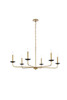 Living District LD812D42BRK Cohen 42 inch pendant in black and brass