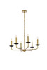 Living District LD812D30BRK Cohen 30 inch pendant in black and brass