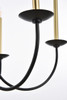 Living District LD810D36BRK Cohen 36 inch pendant in black and brass