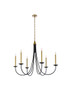 Living District LD810D42BRK Cohen 42 inch pendant in black and brass