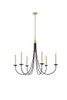 Living District LD810D42BRK Cohen 42 inch pendant in black and brass