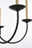 Living District LD810D42BRK Cohen 42 inch pendant in black and brass