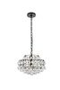 Elegant Lighting 1106D14BK Savannah 14 inch pendant in black