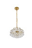 Elegant Lighting 1106D14BR Savannah 14 inch pendant in brass