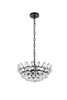 Elegant Lighting 1104D16BK Emilia 16 inch pendant in black
