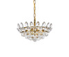 Elegant Lighting 1104D16BR Emilia 16 inch pendant in brass