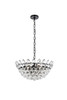 Elegant Lighting 1104D20BK Emilia 20 inch pendant in black