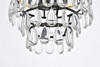 Elegant Lighting 1102D12BK Mila 12 inch pendant in black