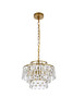 Elegant Lighting 1102D14BR Mila 14 inch pendant in brass