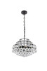 Elegant Lighting 1106D18BK Savannah 18 inch pendant in black