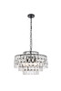 Elegant Lighting 1102D20BK Mila 20 inch pendant in black