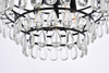 Elegant Lighting 1102D18BK Mila 18 inch pendant in black