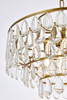 Elegant Lighting 1102D20BR Mila 20 inch pendant in brass