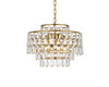 Elegant Lighting 1102D18BR Mila 18 inch pendant in brass